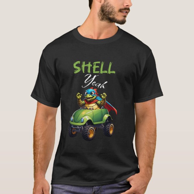 Box Turtle Cute Monster Lastbil Snäcka  SuSuperhjä T Shirt (Framsida)