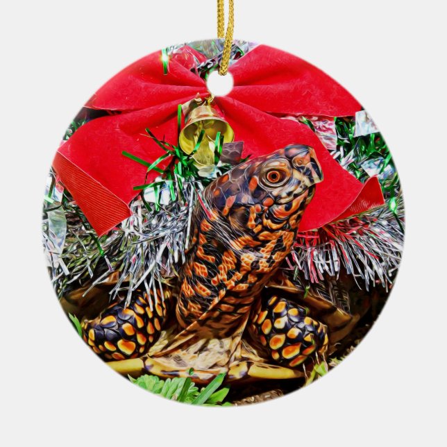 Box Turtle jul Ornament (Framsidan)