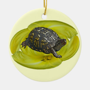 Box Turtle jul Ornamet Julgransprydnad Keramik