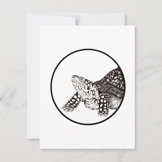 Box Turtle Note Card Anteckningskort (Framsida)
