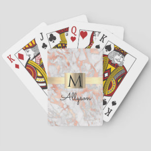 Box Vs/Ro Guld Marble Guld, Namn/Monogram Vs2 Casinokort