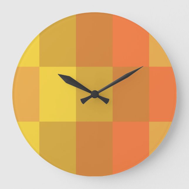 Boxade skuggor av Orange Stor Klocka (Framsida)