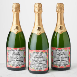 Boxade Stripes & Roses Derby Gnistrande Vin Etiket