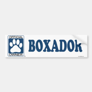 Boxador blått bildekal