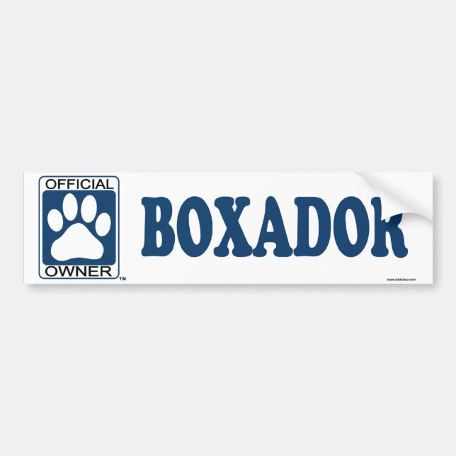 Boxador blått bildekal (Framsidan)