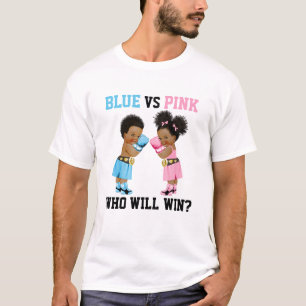 Boxande bebisar pojke eller flicka Könsbyte Blå el T Shirt