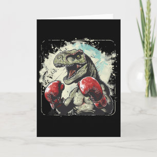 Boxande dinosaurieboxare T-rex kickboxning Dino bo Kort