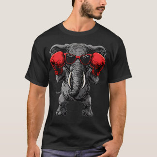 Boxande elefant med boxningshandskor Kickboxning T Shirt