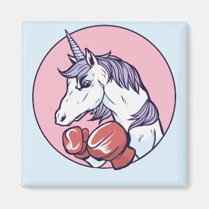 Boxande Enhörning Magnet