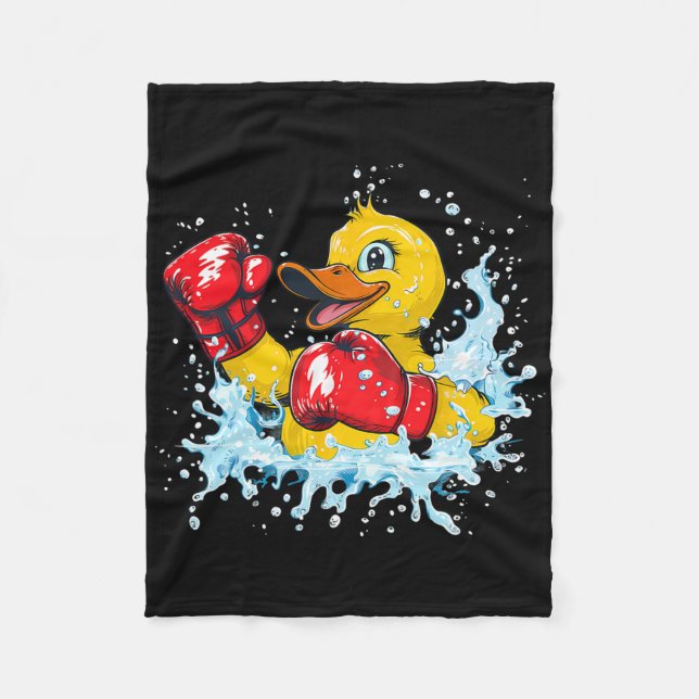 Boxande gummiand med boxningshandskor Kickboxning  Fleecefilt (Framsidan)