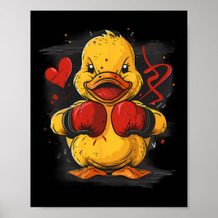 Boxande gummiand med boxningshandskor kickboxning poster