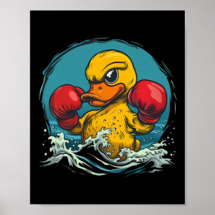 Boxande gummiand med boxningshandskor Kickboxning Poster