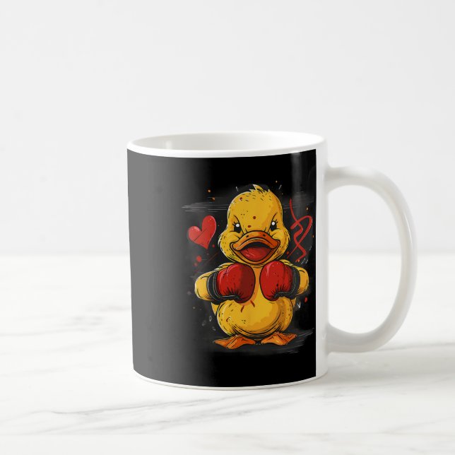 Boxande gummianka med boxningshandskor Kickboxning Kaffemugg (Höger)