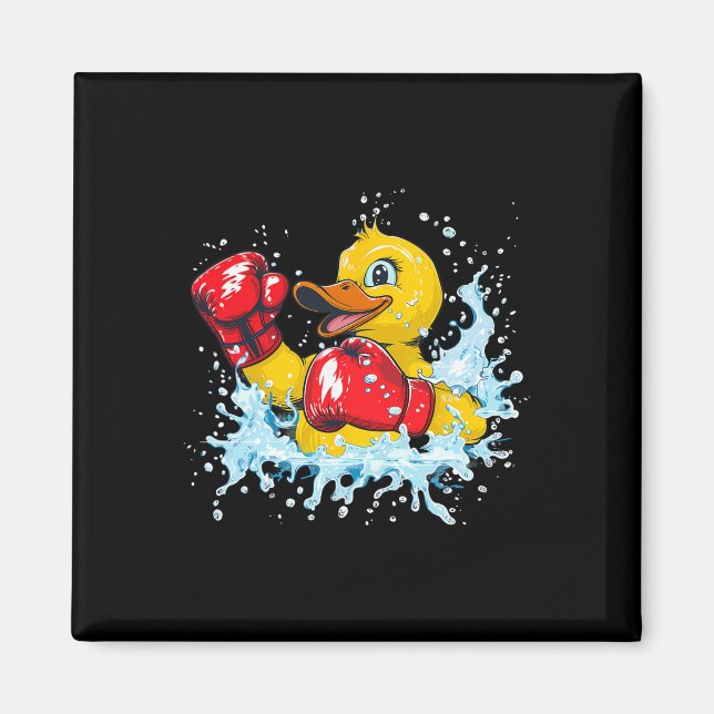 Boxande gummianka med boxningshandskor Kickboxning Magnet (Framsidan)