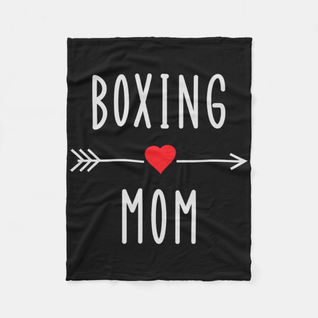 Boxande mamma rolig kvinnors boxning Mma Muay Thai Fleecefilt (Framsidan)