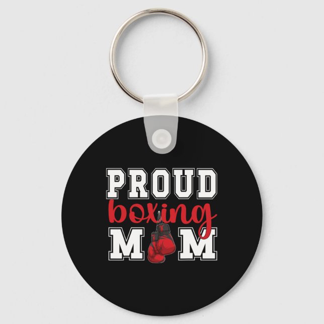 Boxande mamma stolt boxningsmamma boxande mor  nyckelring (Framsida)