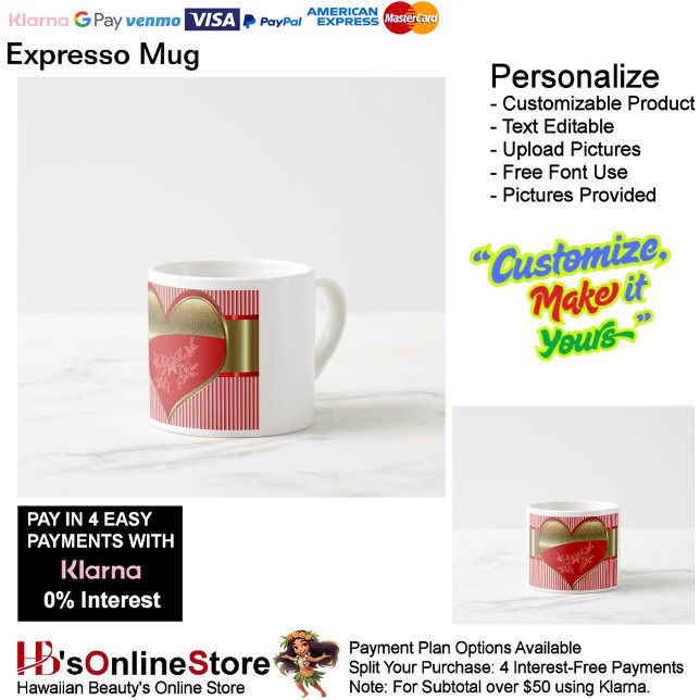 Boxar av Hearts Expresso Mugg Espressomugg (Boxes of Hearts Expresso Coffee Mug.
)