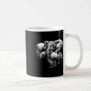 Boxar Elefant Med Boxhandskar Kickboxning Roligt Kaffemugg
