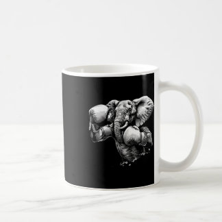 Boxar Elefant Med Boxhandskar Kickboxning Roligt Kaffemugg