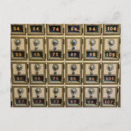 Boxar för kombinationslås för postkontor vykort