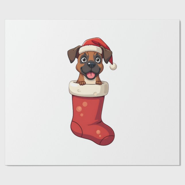 Boxar julstrumpa presentpapper (Platt)