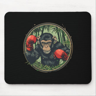 Boxarapa Monkey Med Boxningshandskor Kickboxning R Musmatta