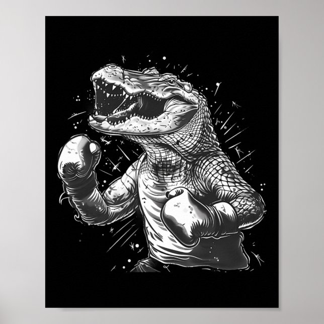 Boxare Bläckfisk Älskare Ocean Havslevande Kickbox Poster (Framsidan)