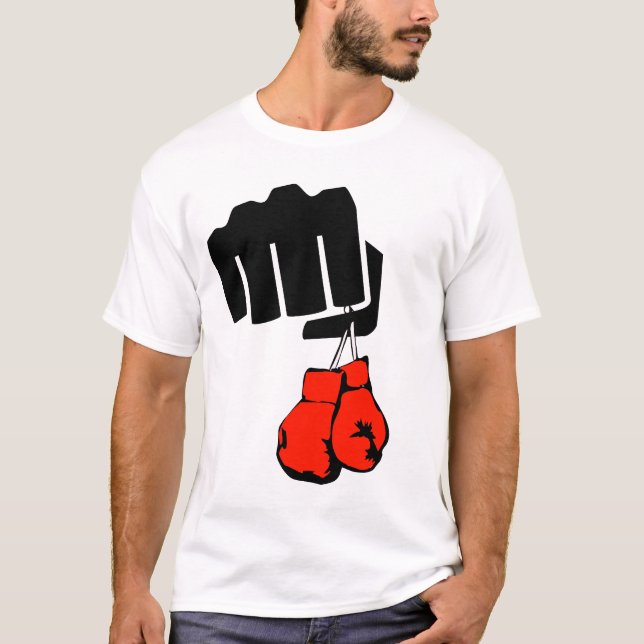 boxare, boxare, fist- och boxningshandskar t shirt (Framsida)