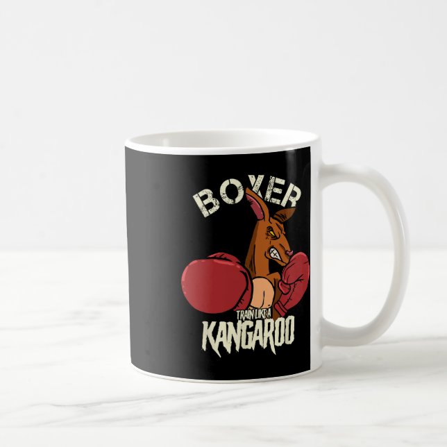 Boxare Boxning Kickboxning Träna Som En Känguru  Kaffemugg (Höger)