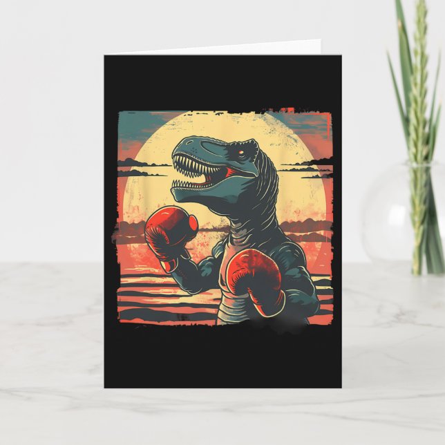 Boxare Dinosaurie Boxning Dino Kickboxning T-Rex B Kort (Framsida)