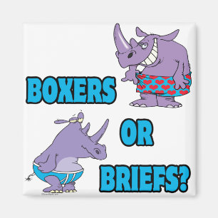 boxare eller underbyxor med lustiga rhinos magnet