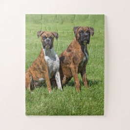 Boxare förföljer porträtt pussel