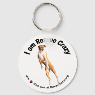 Boxare galna Keychain - rädding Nyckelring