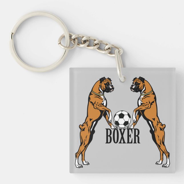 boxare hundar med fotboll (Framsidan)