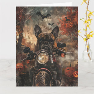 Boxare kör motorcykel Halloween läskig Kort