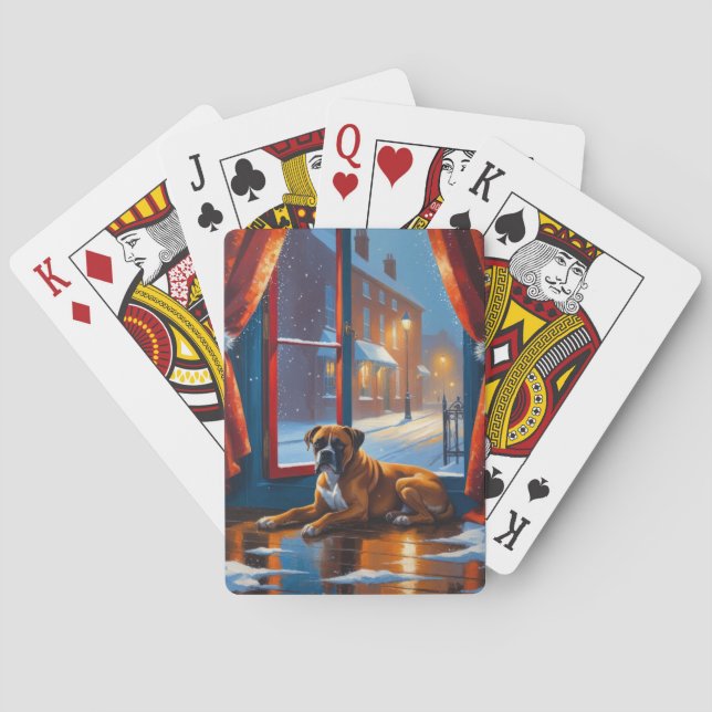 Boxare med julbelysning Holiday Casinokort (Baksidan)