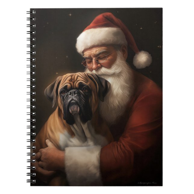 Boxare med tomte Julfirande jul Anteckningsbok (Framsidan)