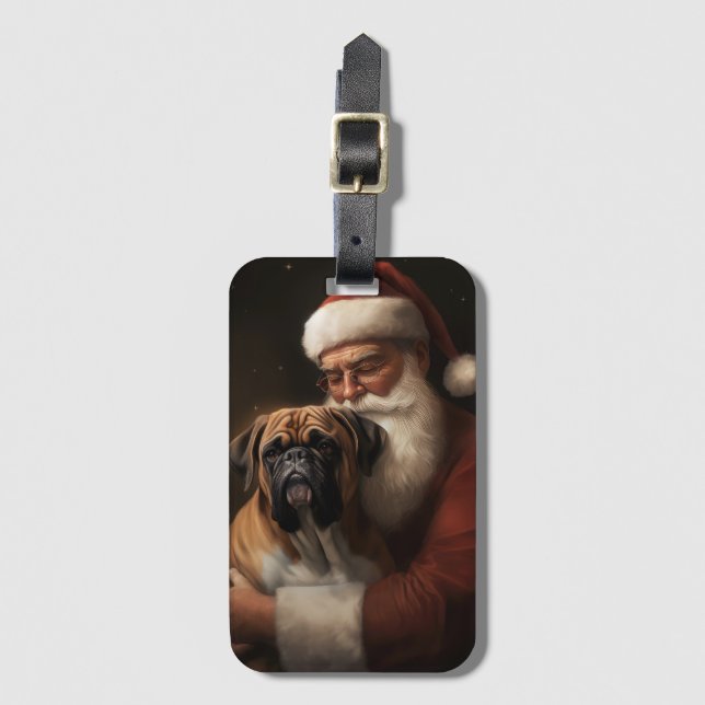 Boxare med tomte Julfirande jul Bagagebricka (Framsida vertikal)