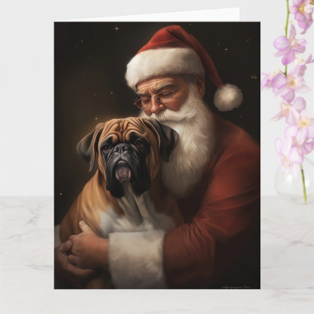 Boxare med tomte Julfirande jul Kort (Orkide)