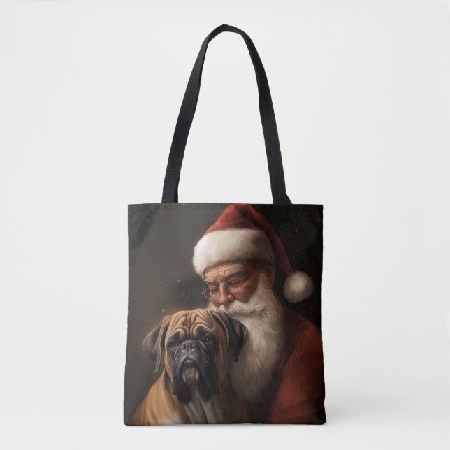 Boxare med tomte Julfirande jul Tygkasse (Framsida)