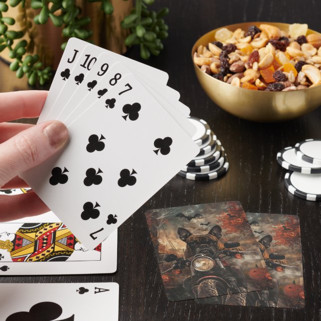 Boxare Ridning Motorcykel Halloween Skräckinjagand Casinokort (På plats)