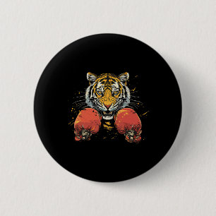Boxare Tiger Med Boxningshandskor Kickboxning Roli Knapp
