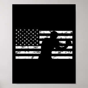 Boxare Usa Flagga Boxningshandske Fighter Fight Ki Poster