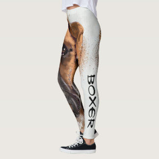 Boxaredamasker, kall damasker för konstboxarehund leggings
