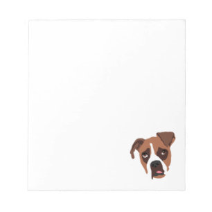Boxarehund 5,5" x 6" anteckningsblock