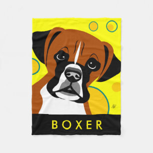 Boxarehund älskaregåvor fleecefilt