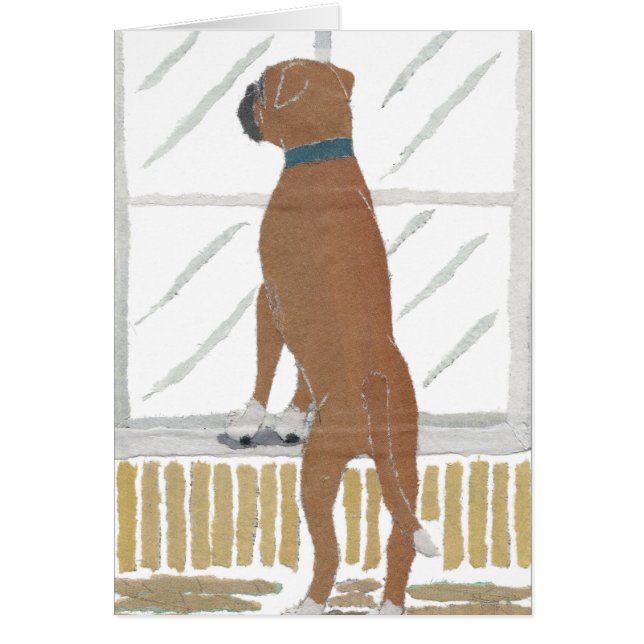 Boxarehund Hälsningskort (Framsidan)