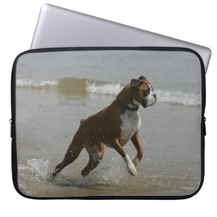 Boxarehund i vatten laptop fodral
