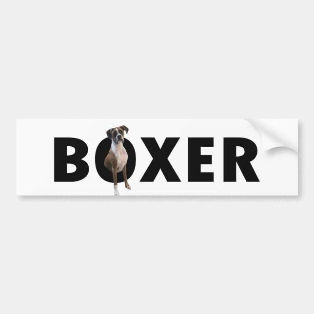 Boxarehundbildekal - BOXARE Bildekal (Framsidan)