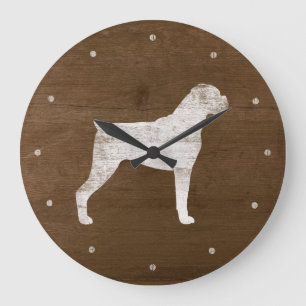 BoxarehundSilhouette Stor Klocka